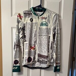Newspaper Print Cycling Jersey & Bibs